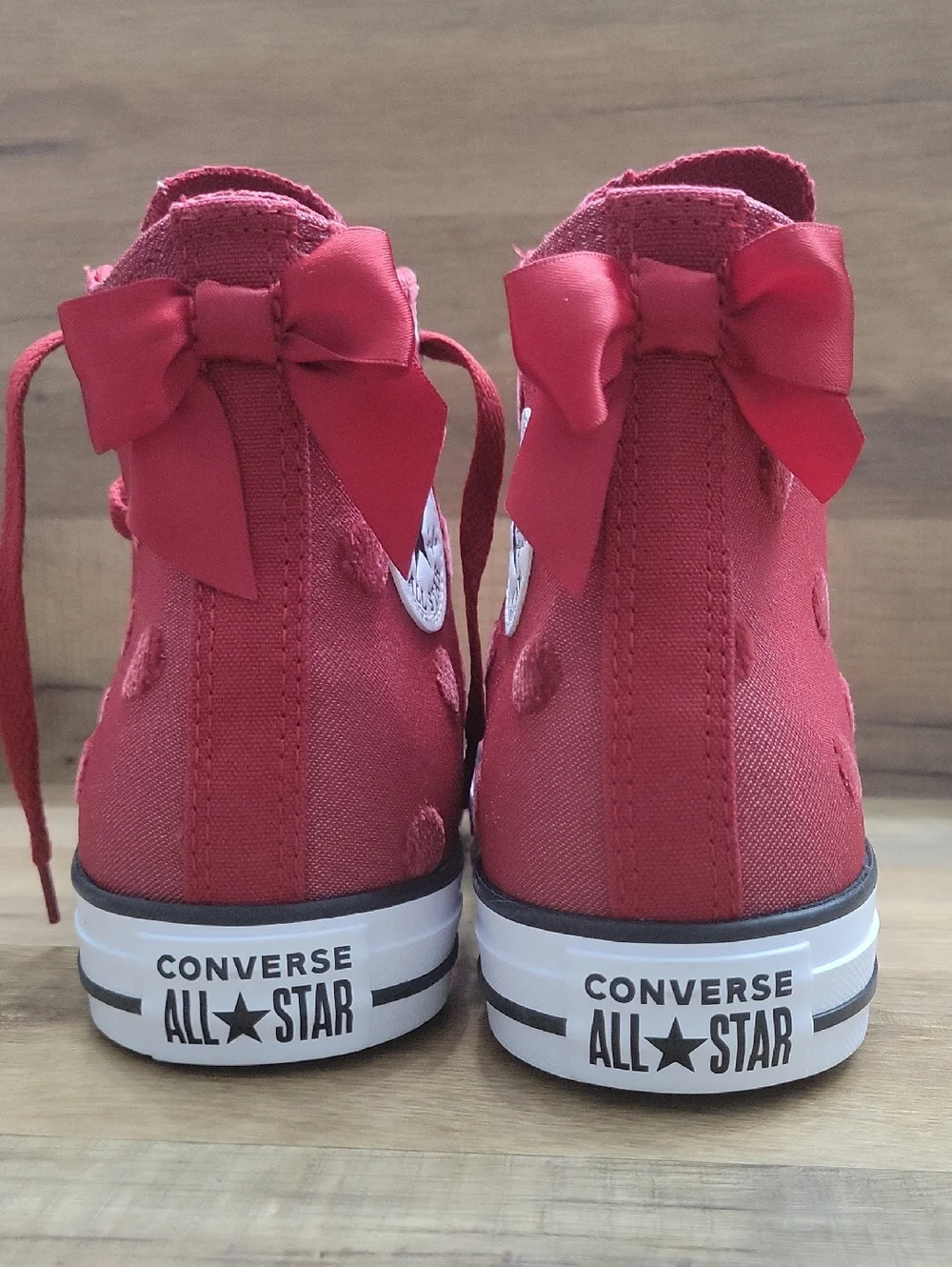 Converse Women's High Top Canvas Sneakers in Red